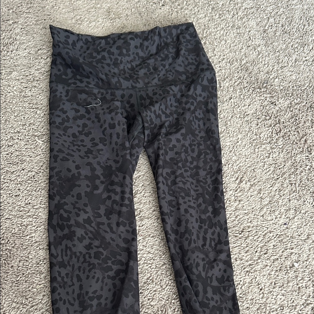 Old Navy Black Patterned Kids Leggings